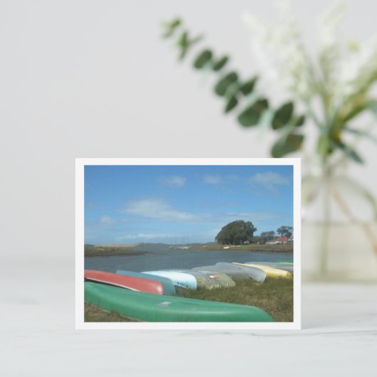 Boote Postkarte (Stehend Vorderseite)