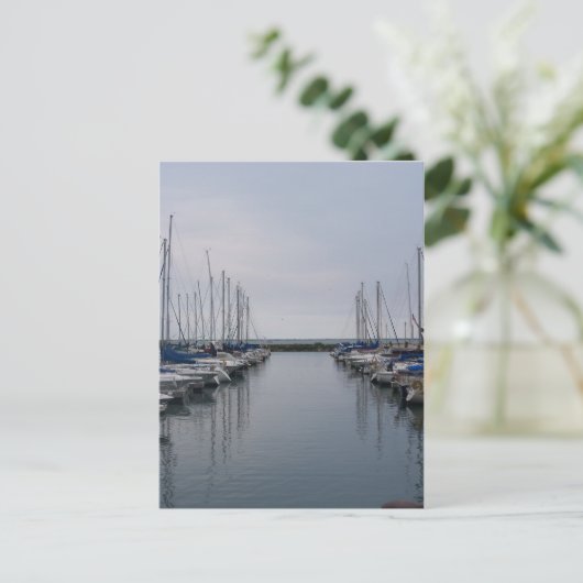 Boote Postkarte (Stehend Vorderseite)