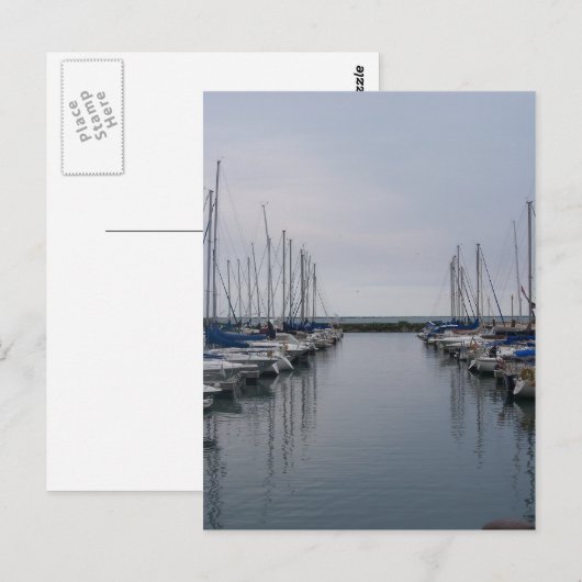 Boote Postkarte (Vorne/Hinten)