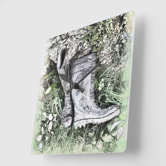 BOOTE QUADRATISCHE WANDUHR (Winkel)