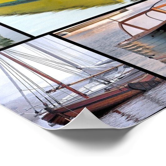 Boote sammeln Plakat 36 x 24 (Ecke)