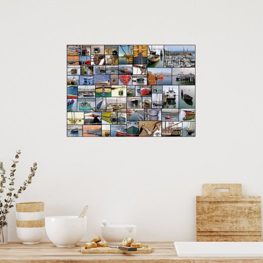 Boote sammeln Poster 28 x 20 (Küche)