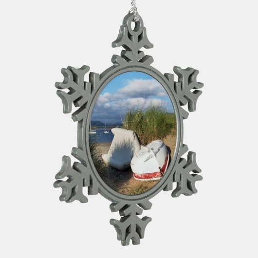 BOOTE SCHNEEFLOCKEN Zinn-Ornament (Links)