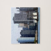 Boote - Schoner gegen die Skyline von Manhattan Puzzle (Vertikal)