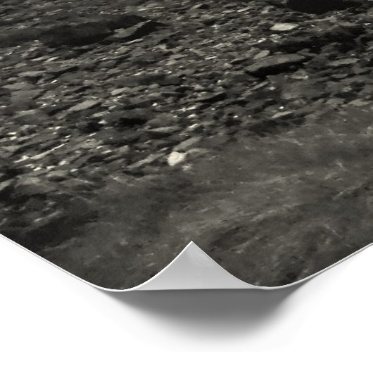 Boote, Schwarzer Sand, Schottland Poster (Ecke)