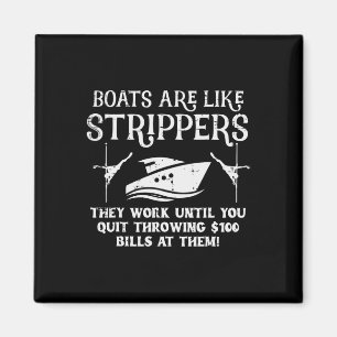 Boote sind wie Arbeit, bis lustige Kapitän-Yacht-B Magnet