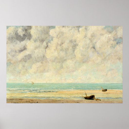 Boote Strand Seascape Vintage Kunst Poster (Vorne)