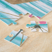Boote Streifen: Aquarellmalerei Muster. Puzzle (Seite)