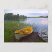 Boote und der See Postkarte (Vorderseite)