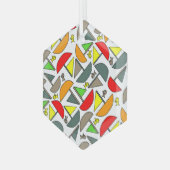 Boote und Fische Ornament Aus Glas (Vorderseite Links)