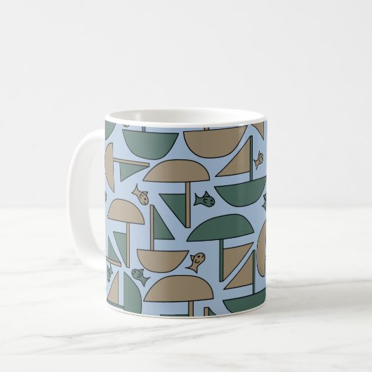 Boote und Fische Sherpa Blanket Kaffeetasse (Vorderseite Links)