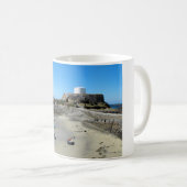 Boote und Fort Gray in Guernsey Kaffeetasse (VorderseiteRechts)