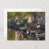 Boote und Gebäude entlang des Kanals, Postkarte (Vorne/Hinten)