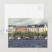 Boote und Häuser in Stockholm Postkarte (Vorne/Hinten)