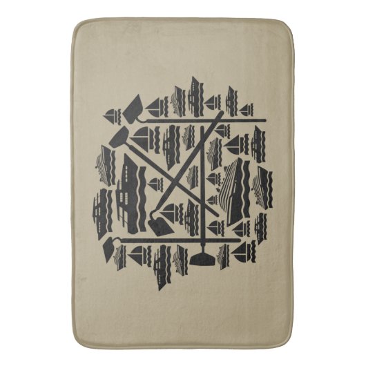 Boote und Hoes Bath Mat Badematte (Vorderseite Vertikal)