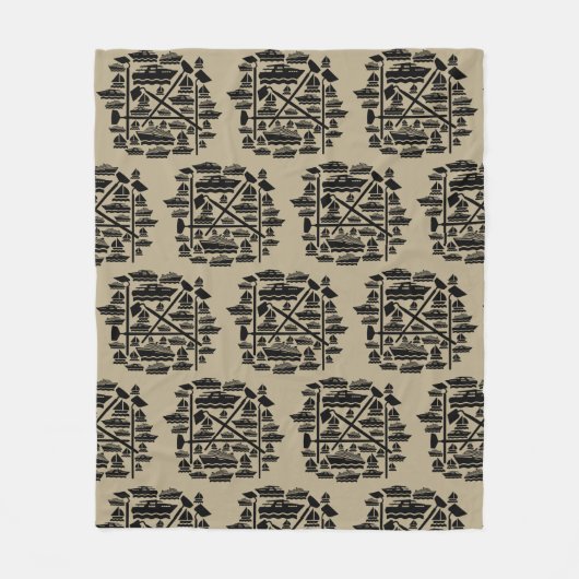 Boote und Hoes Fleece Blanket (Vorderseite)