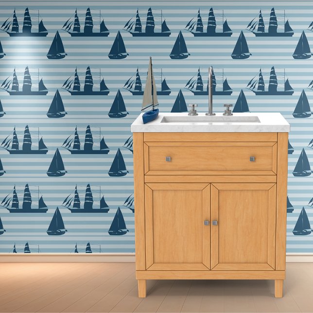 Boote und horizontale Streifen Tapete (Von Creator hochgeladen)