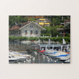 Boote und Houses, Genfer See, Schweiz Puzzle