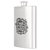 Boote und Hunde Flachmann (Links)