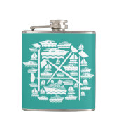 Boote und Hunde Flachmann (Vorderseite)