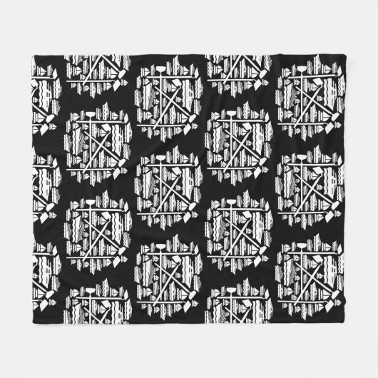 Boote und Hunde Fleecedecke (Vorderseite (Horizontal))