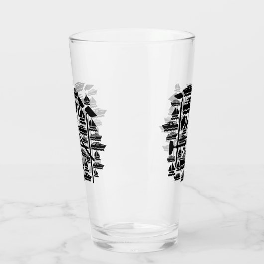 Boote und Hunde Glas (Links)