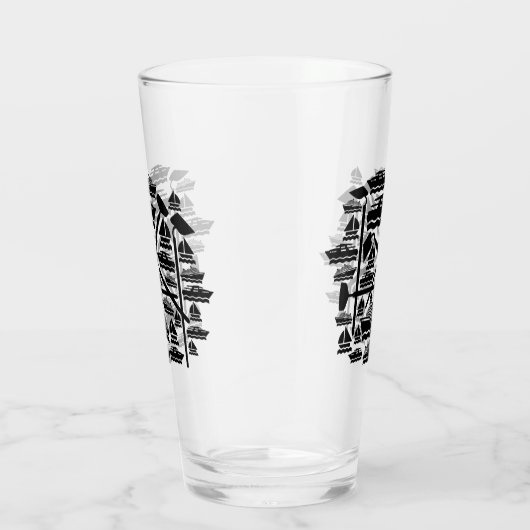 Boote und Hunde Glas (Rechts)