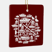 Boote und Hunde Keramikornament (Rechts)