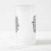 Boote und Hunde Mattglas Bierglas (Mittel)