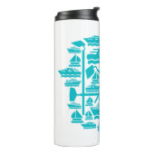 Boote und Hunde Thermosbecher (Nach links gedreht)