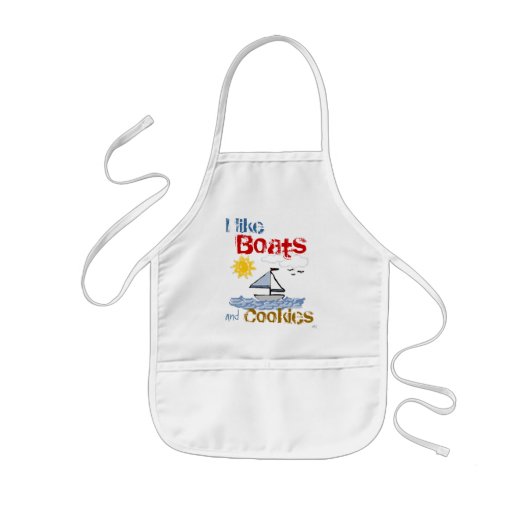 Boote und Kekse Backen Kinderschürze (Vorne)