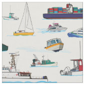 Boote und Schiffe Muster Stoff (Nahaufnahme)