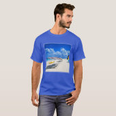 Boote und Strand-Stühle T-Shirt (Vorne ganz)