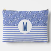 Boote und Streifen nautische Monogramm Zubehörtasche (Vorderseite)