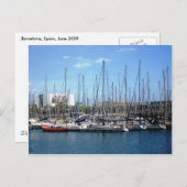 Boote von Barcelona Postkarte (Vorne/Hinten)