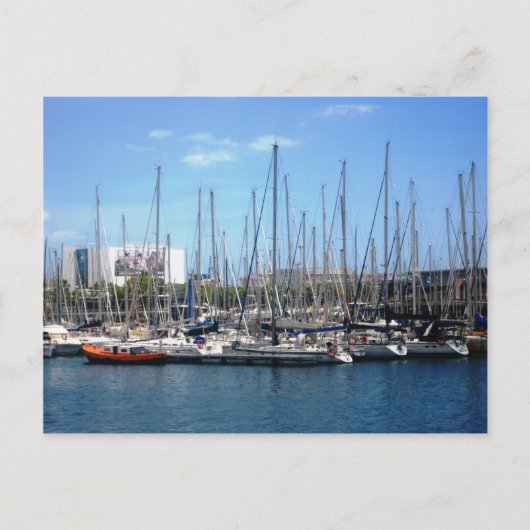 Boote von Barcelona Postkarte (Vorderseite)