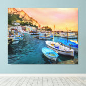 Boote von Capri Italien in Marina Grande Große Leinwanddruck (Insitu (Holzboden))