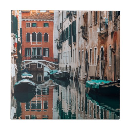 Boote von Venedig Fliese (Vorderseite)