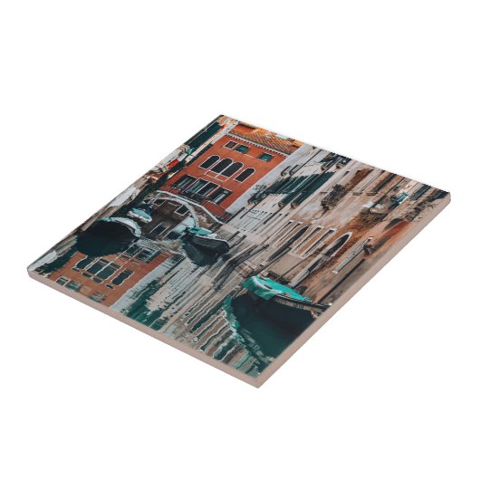 Boote von Venedig Fliese (Seite)