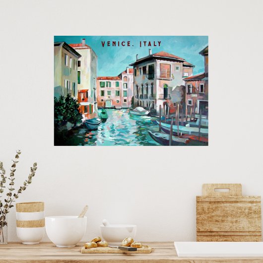 Boote von Venedig Poster (Küche)