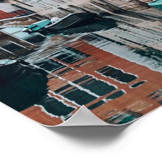 Boote von Venedig Poster (Ecke)