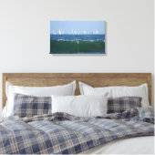 Boote & Wellen_Stretchierte Canvas Print Leinwanddruck (Insitu (Schlafzimmer))