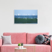 Boote & Wellen_Stretchierte Canvas Print Leinwanddruck (Insitu (Wohnzimmer))
