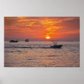 Boote, West Sunset, Florida Poster (Vorne)