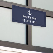 Boote zum Verkauf Blaue und weiße Telefonnummer Mu Banner (Draußen Gebäude)