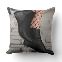 Booted & Bold Throw Pillow