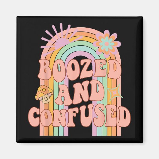 Booted Groovy Rainbow Team Bride Bach Magnet (Vorne)