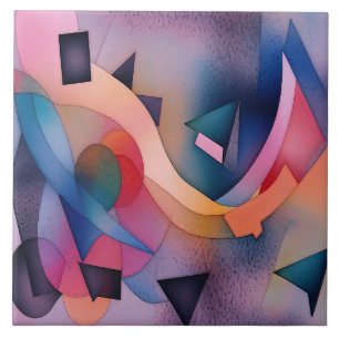 "Booten auf Wasser" Zeitgenössische Abstrakte Kuns Fliese