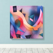 "Booten auf Wasser" Zeitgenössische Abstrakte Kuns Leinwanddruck (Insitu (Holzboden))