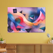 "Booten auf Wasser" Zeitgenössische Abstrakte Kuns Leinwanddruck (Insitu (Wohnzimmer))